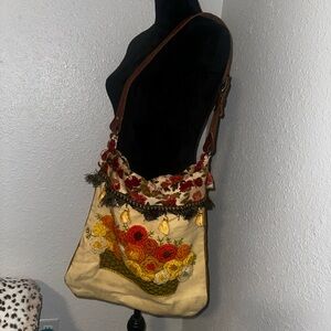 Multi Tapestry Floral Shoulder Bag